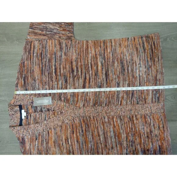 Pure Jill Space Dyed‎ Marled V-neck Pullover Compari Sweater Med Dolman Sleeve - Picture 9 of 9